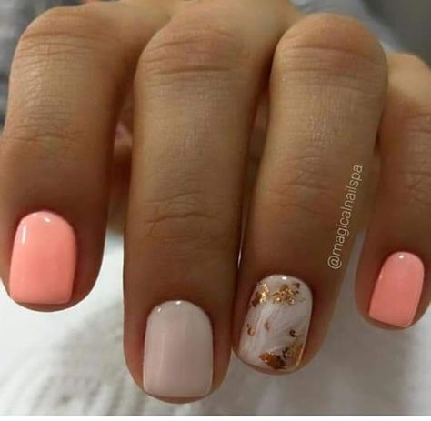 Peach Color Nails Designs, Peach Gel Nails, Peach Nails With Designs, Peach Color Nails, Peach Nail Ideas, Nails 2023 Gel, Peach Colored Nails, Nail 2023, Summer Nails 2023