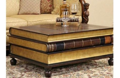 Steampunk Tendencies, Book Furniture, Recycled Books, Book Table, Maitland Smith, Shabby Style, Cool Ideas, Old Book, Home Library