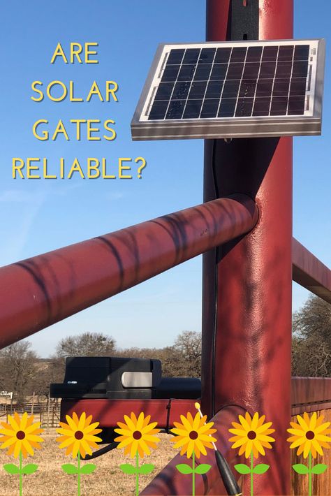 #aberdeengate Have you wondered if solar-powered gates are just as good as AC-powered ones when you've had gate issues on rainy days. We address review the basics of powering gate operators and list the pros/cons of both systems. Click on this article to read about it. #solargates #drivewaygates Solar Powered Driveway Gate, Solar Ac, Ranch Gates, Solar Roof Tiles, Security Gates, Driveway Entrance, Electric Gates, Monocrystalline Solar Panels, Solar Energy Panels