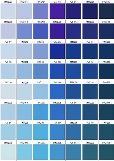 Types Of Blue Colour, Different Blue Colors, All Shades Of Blue, Navy Blue Decor, Types Of Blue, Blue Shades Colors, Color Palette Challenge, House Color Palettes, Colors And Emotions