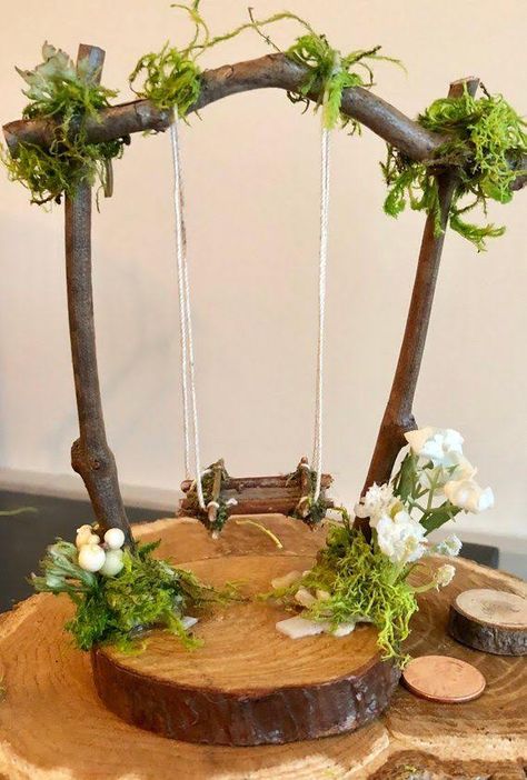 Fairy Garden Kit, Fairy Garden Furniture, Fairy House Diy, Fairy Garden Designs, Fairy Garden Crafts, Fairy Accessories, Fairy Furniture, Deco Nature, Fairy Crafts