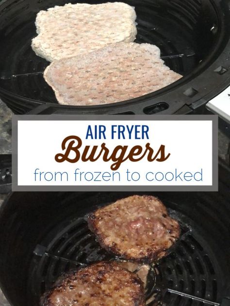 Air Fryer Burgers, Frozen Burger Patties, Burgers On The Stove, Bubba Burgers, Cooks Air Fryer, Frozen Turkey, Burger Patties, How To Cook Burgers, Air Fryer Oven Recipes