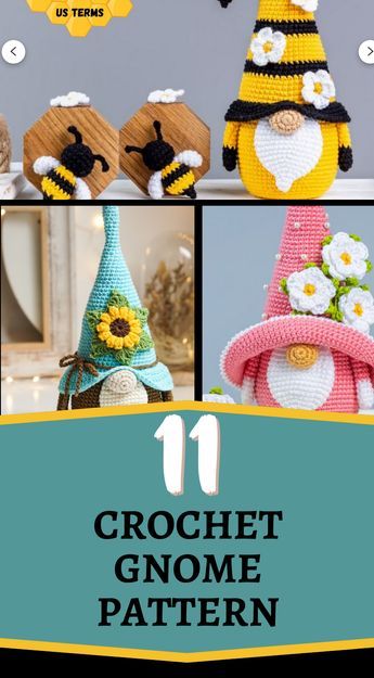 "Add a touch of whimsy to your crochet collection with these adorable crochet gnome patterns! Discover a world of crafting magic as you create these charming and delightful gnomes. Perfect for seasonal decorations or year-round coziness, these crochet patterns offer a fun and rewarding project for crafters of all levels. From traditional to modern designs, there's a gnome for every style. Pin your favorites and start crocheting your way to a whimsical wonderland of these cute creatures!" Crochet Summer Gnome, Easter Gnomes Crochet, Free Crochet Gnome Pattern Amigurumi Easy, Free Crochet Patterns For Gnomes, Crochet Spring Gnome, Easy Crochet Knomes, Crochet Spring Gnomes Free Pattern, Summer Amigurumi Free Pattern, Gnome Amigurumi Free Pattern