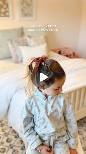 Aynsley Ovard Jorgensen on Instagram: "Simple & adorable 🤍 what’s your go-to hairstyle?!? #hairtutorial #hairstyle #toddlerhair #toddlerhairstyles #hairhack #easyhairstyles #hairideas #schoolhairstyles #momanddaughter #ponytail" Easy Ponytail Hairstyles For Kids, Kid Ponytail Styles, Girls Ponytail Hairstyles Kids, Toddler Ponytail Hairstyles, Easy Toddler Girl Hairstyles, Girls Simple Hairstyles, Simple Toddler Hairstyles, Kids Ponytail Hairstyles, Girl Ponytail Hairstyles