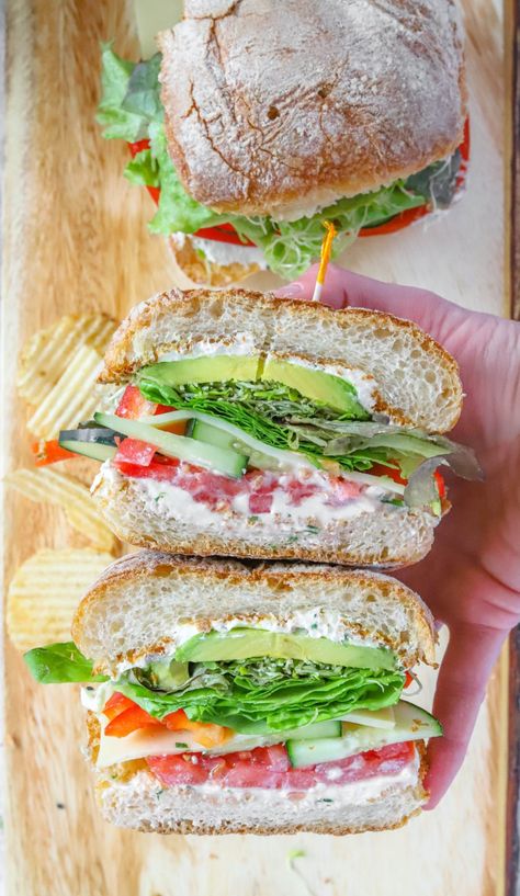 The Ultimate Healthy Veggie Sandwich — Honest Grub, Honest Foodie Veggie Sandwich Recipes, Healthy Veggie, Vegetarian Sandwich, Veggie Sandwich, Healthy Sandwiches, Sloppy Joe, Healthy Veggies, Delicious Sandwiches, Lost 100 Pounds