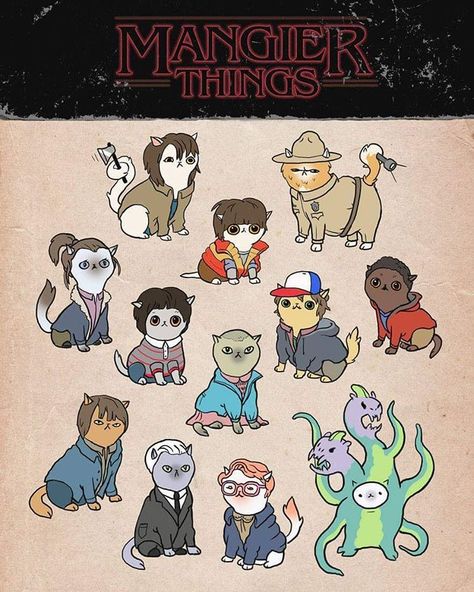 I drew the cast of Stranger Things as cute cats! Please enjoy!!! :D #strangerthings #illustration #comics #comicart #cats #catsofinstagram #kitten Paper Koala, Koala Meme, Koala Funny, Funny Koala, Stranger Things Quote, Stranger Things Art, Stranger Things Characters, Stranger Things Aesthetic, Stranger Things Meme