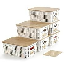 Organizing Desktop, Basket Pantry, Stackable Plastic Storage Bins, Decorative Storage Bins, Storage Baskets With Lids, Closet Office, Stackable Storage Bins, Storage Bins With Lids, Space Efficient