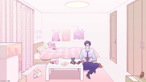 Shoujo Desktop Wallpaper, Wotakoi Hirotaka And Narumi, Wotakoi Wallpaper Pc, Wotakoi Fanart, Wotakoi Hirotaka, Shoujo Life, Wotakoi Love Is Hard For Otaku, Manga Couple, Anime Room