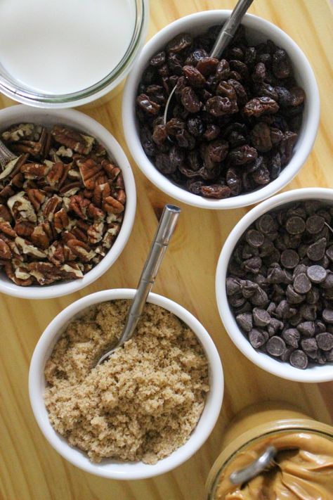 Setting Up an Oatmeal Toppings Bar • Mandy Jackson Oatmeal Bar Ideas, Oatmeal With Toppings, Oatmeal Bar For Party, Oatmeal Toppings Bar Ideas, Oatmeal Station Bar, Oatmeal Topping Bar, Oatmeal Toppings Bar, Oatmeal Station, Oatmeal Toppings Ideas