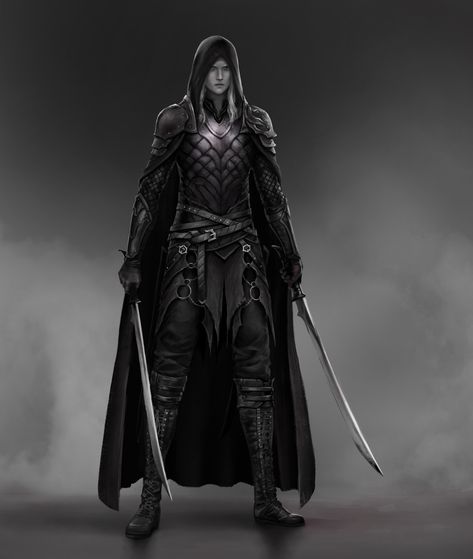 Shadar Kai Hexblade, Dnd Gloom Stalker, Elven Samurai, Shader Kai Dnd, Shadar Kai Paladin, Male Fantasy Armor, Dnd Shadar Kai, Dark Elf Anime, Shadar Kai Male