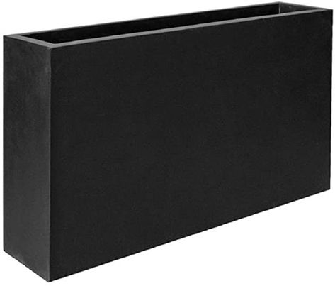 Amazon.com : Elegant Modern Black Rectangular Jort Indoor Outdoor Planter Pot – 20”H x 8”W x 36”L - Flower Planters by Pottery Pots : Garden & Outdoor Square Glass Jars, Pots Garden, House Pool, Mid Century Planter, Window Planters, Pottery Pots, Vegetable Garden For Beginners, Outdoor Bean Bag, Glass Spice Jars