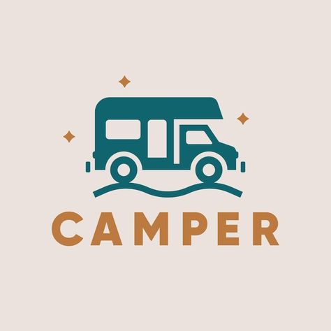 Van Sticker Design, Caravan Logo Design, Van Logo Design, Camper Logo Design, Caravan Logo, Rv Logo, Camper Logo, Trailer Logo, Van Logo