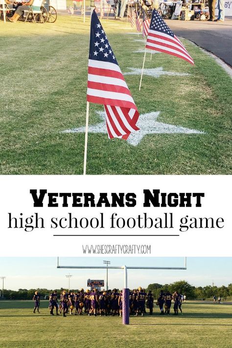 Veterans Appreciation, School Football Game, Home Decor Crafts Diy, Fence Decorations, Decor Crafts Diy, Veterans Day Activities, High School Football Games, Football Ideas, Military Honor