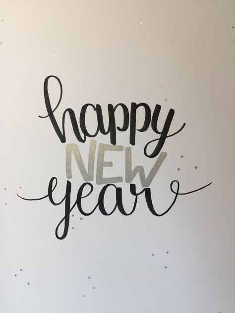 Happy New Year Lettering Happy New Year Lettering, New Year Lettering, Happy New Year Letter, Hand Lettering Quotes, Open When, Lettering Quotes, New Year’s Eve, Nouvel An, Life Planner