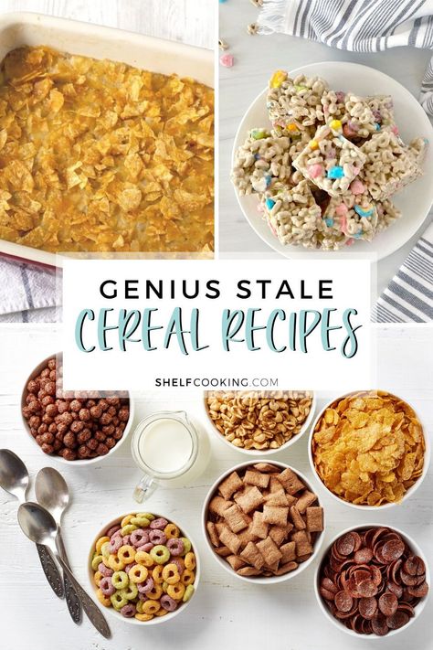 Did your sugar smacks go stale? Did your fruit loops languish? We've got some ideas for you! These cereal recipes are genius. Honey Smacks Cereal Recipes, Chocolate Cereal Recipes, Things To Do With Cereal, Stale Cheerios Recipes, Stale Cereal Recipes, Fruit Loops Recipes, Cinnamon Life Cereal Recipes, Leftover Cereal Recipes, Recipes Using Cereal