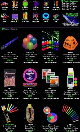 Glow Party Essentials, Birthday Party Neon Theme, 13 Birthday Glow Party, Things You Need For A Neon Party, Glow Party Accessories, Black And Neon Birthday Party, Black Light Theme Party, Black Light Sweet 16 Party Ideas, Neon Birthday Activities