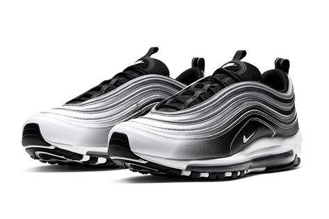 This Nike Air Max 97 Shimmers with 3M Highlights - Sneaker Freaker Nike 97, Nike Air Max 97 Black, Tenis Vans, Nike Kicks, Nike Models, Air Max Shoes, Popular Sneakers, Hype Shoes, Sleek Style