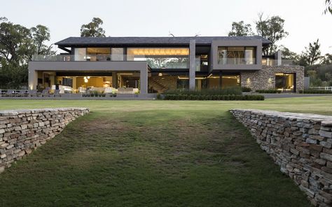 House in Blair Atholl | Nico van der Meulen Architects | Archinect Timber Staircase, Golf Estate, Boundary Walls, Casa Country, Modern Farmhouse Design, Storey Homes, Contemporary Farmhouse, Bedroom House, Villa Design