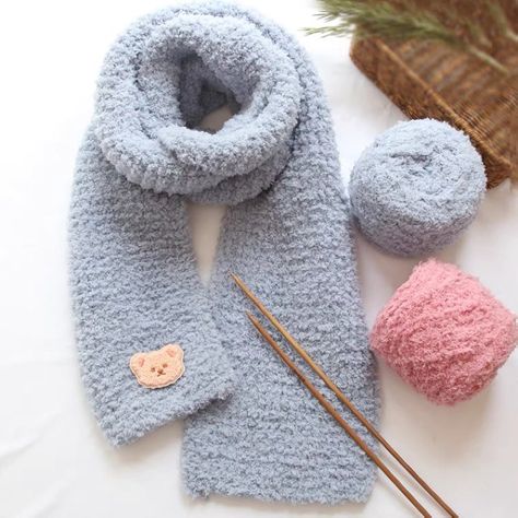 Fluffy Scarf, Sewing Needles, Crochet Cardigan Pattern, Fashion Inspiration Design, Soft Towels, Cotton Wool, Crochet Scarves, Wool Scarf, Crochet Cardigan