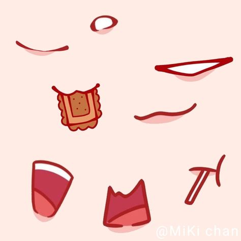 Gacha Mouth Template, Mouth Drawing Reference Gacha, Gacha Mouth Ideas, Mouth Gacha Base, Open Smile Drawing, Gacha Mouth Reference, Gacha Smile Mouth, Gacha Mouths Base, Gacha Mouth Base Smile