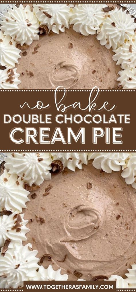 Recipes Using Instant White Chocolate Pudding, Frozen Chocolate Cream Pie, Chocolate Pie With Cool Whip, Chocolate Cream Pie Filling, Chocolate Cake Pudding Recipe, 3 Ingredient Chocolate Pie, Whip Cream Desserts Easy, Cream Pies Recipes Easy, Easy Cream Pies No Bake