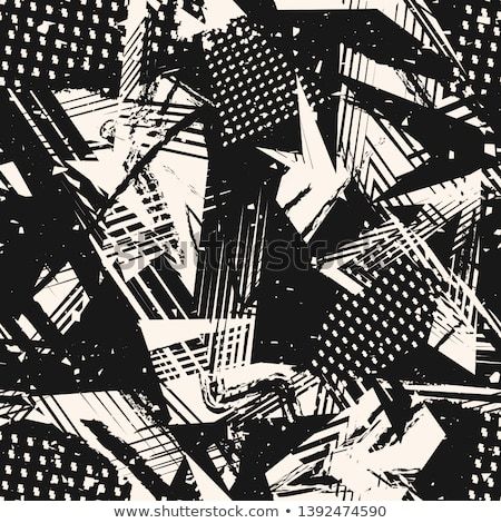 Abstract monochrome grunge seamless pattern. Urban art texture with paint splashes, chaotic shapes, lines, dots, triangles, spots. Black and white graffiti style vector background. Repeating design Neon Patterns, Art Overlay, Black And White Graffiti, White Graffiti, Abstract Monochrome, Repeat Design, Urbane Kunst, Batman Poster, Monochrome Pattern