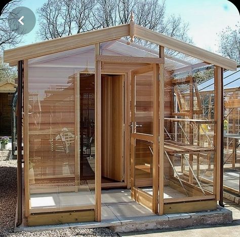 Shed And Greenhouse, Greenhouse Shed Combo, Landscaping Garden Design, Greenhouse Shed, Build A Greenhouse, Garden Storage Shed, Storage Shed Plans, Backyard Greenhouse, Greenhouse Plans