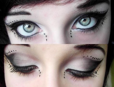 Gothic Make Up, Makeup Fantasi, Gothic Eye Makeup, Makeup Emo, Maquillage Goth, Goth Eye Makeup, Fantasy Make-up, Look Grunge, Hooded Eye Makeup