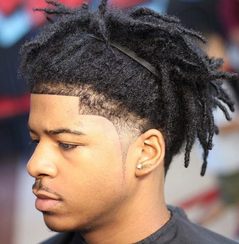 Uplifted Dreads with a Shape-Up Haircut With Dreads, Mens Dreadlock Styles, Mens Dreads, Short Dreads, Dreadlock Hairstyles For Men, Dreadlock Styles, Dreads Styles, Natural Hairstyles For Kids, Dread Hairstyles