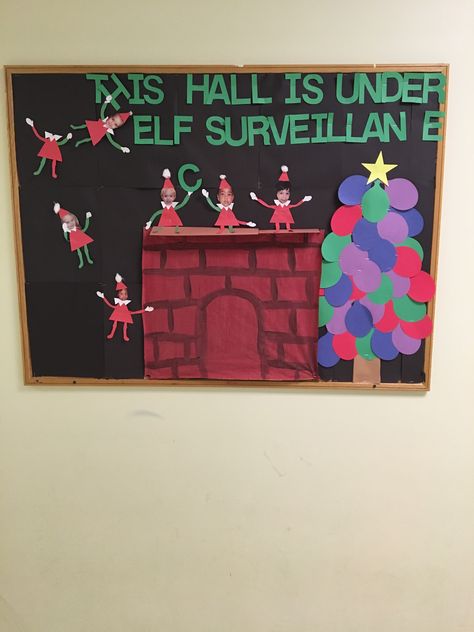 Elf surveillance Bolton board This Hallway Is Under Elf Surveillance, Elf Surveillance Bulletin Board, Elf Surveillance, Wall Boards, January Bulletin Boards, Bullentin Boards, Alphabet Letter Crafts, Teacher Bulletin Boards, Boards Ideas