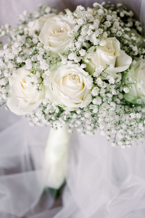 Gypsophilia Bridesmaids Bouquets, Brides And Bridesmaids Bouquets, White Rose And Gypsophila Bouquet, White Roses Baby Breath Wedding, White Rose Baby Breath Bouquet, Bridal Bouquet Baby Breath, White Roses And Baby Breath Bouquet, White Rose And Baby Breath Bouquet, White Roses And Babysbreath