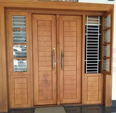 Double Door Design Modern Entrance, Wooden Double Front Doors Entrance, Front Double Door Design Wood, Entrance Double Door Design, Wooden Double Front Doors Modern, Wooden Door Headboard, Main Double Door Design Wood, Front Double Door Design Wood Modern, Double Door Design Entrance