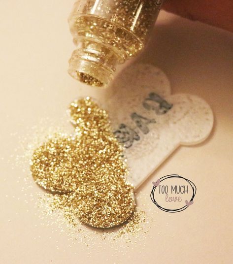 How to Glitter an Acrylic Blank | Too Much Love Circuit Joy, Acrylic Tags, Too Much Love, Dogs Name, Glitter Crafts, Acrylic Keychains, Glitter Diy, Diy Tags, Glitter Acrylics