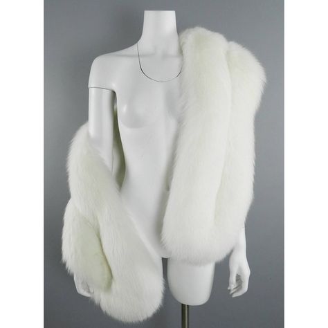 Prada White Fox Fur Stole Scarf ❤ liked on Polyvore featuring accessories, scarves, outerwear, fur, stole, white fox fur stole, prada, fox fur stole, white shawl and fox fur scarves White Stole, Shawl White, Fox Fur Scarf, White Fur Coat, Runway Gowns, White Shawl, Elegant Outfit Classy, Fur Shawl, Effortlessly Chic Outfits