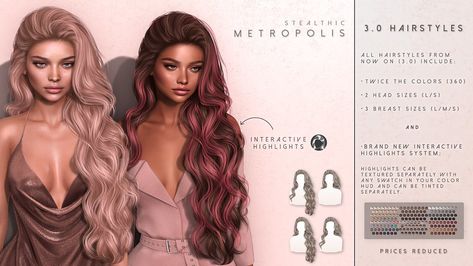 Stealthic - Metropolis @ Anthem | Stealthic Anthem Release w… | Flickr Sims 4 Hair Conversion, Sims Storylines, Highlights Icon, Future Hairstyles, Sims 4 Cheats, Sims 4 Piercings, Cc Hair, The Sims 4 Skin, Pelo Sims