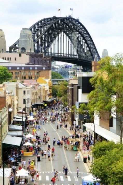 The Rocks is the oldest part of Sydney. Sandstone churches and   Australia’s oldest pubs, this neighborhood is the place where Sydney   started when the British landed for the first time. The rock weekend   markets, art museums. Australia Neighborhood, The Rocks Sydney, Sydney House, Sydney Travel, Old Pub, Sydney Australia, Sydney Harbour Bridge, Wine Region, Street Scenes