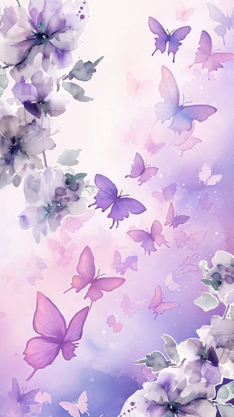 Butterfly Themed Birthday Party, Girly Wallpaper, Purple Themes, Rainbow Wallpaper, Butterfly Kisses, Cute Backgrounds, Cool Backgrounds, Purple Wallpaper, Cover Pages