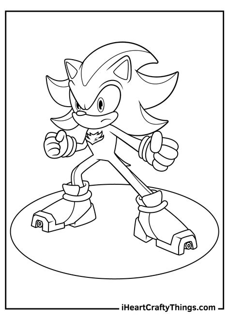 Shadow The Hedgehog Coloring Pages (Updated 2022) Shadow Coloring Pages, Sonic Birthday Theme, Coloring Pages Sonic, Sonic Coloring Pages, Sonic Coloring, Line Art Coloring Pages, Hedgehog Colors, Super Shadow, Creative Template Design