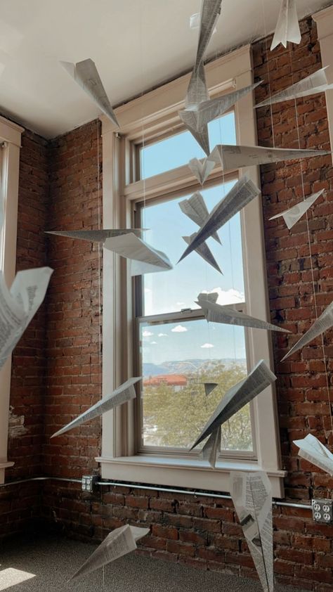 Hanging Paper Planes Set Plane Photography, Plane Photos, Natural Light Studio, Airplane Photography, Paper Planes, Grand Junction, Diagram Architecture, Paper Airplanes, Paper Plane