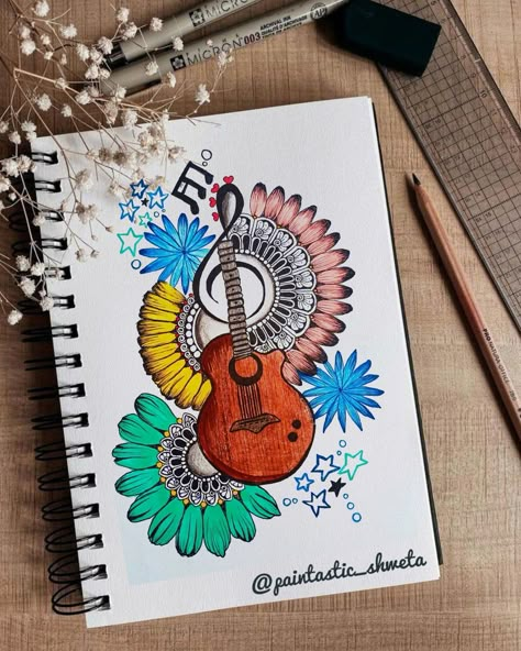 Short Canvas Painting, Mandela Art Colorful, Music Related Drawings, Mandala Drawing Ideas Creative Beautiful, Art And Craft Drawing, Bujo Flowers, Switch Board Painting, Indian Folk Painting, Retro Music Art