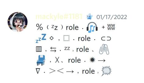 discord roles semi complex layout cybercore roles layout about me symbols non language cyber Discord Roles, Cute Emoji Combinations, Cool Text Symbols, Cute Bios, Name Symbols, Cute Text Symbols, Business Fonts, Bios Para Instagram, Text Symbols