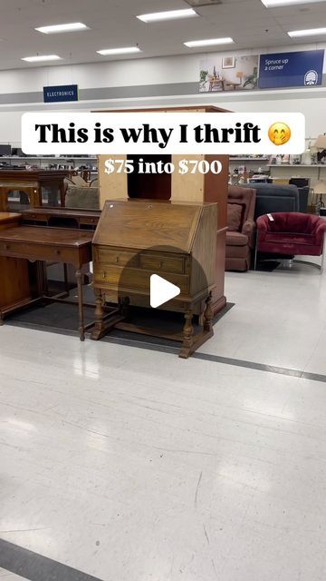 Breeya Shade on Instagram: "This makeover is one of my top favorites to date, I’m so happy with how it turned out! 

Comment “products” for everything used 

Are you team light wood finish or dark wood finish? 👇🏼 

#furnitureflip #thriftstore #antique #vintage" Light Wood Finish, Dark Wood Furniture, Furniture Flips, Dark Furniture, Flipping Furniture, Light Wood, Dark Wood, Antique Vintage, So Happy