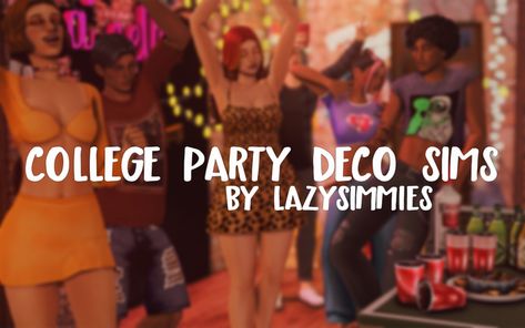 Sims 4 Party Deco Sims, Sims 4 Deco Sims Cc, Sims 4 House Party Cc, The Sims 4 Party Cc, Ts4 Deco Sims, Deco Sims Sims 4, Sims 4 Party Mod, Party Poses Sims 4, Ts4 Party Cc