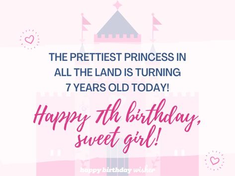 Happy 7th Birthday Girl, New Birthday Wishes, 7th Birthday Wishes, Happy 7th Birthday, Happy Birthday Wishes Cards, Birthday Message, Birthday Wishes Cards, Very Happy Birthday, Birthday Messages