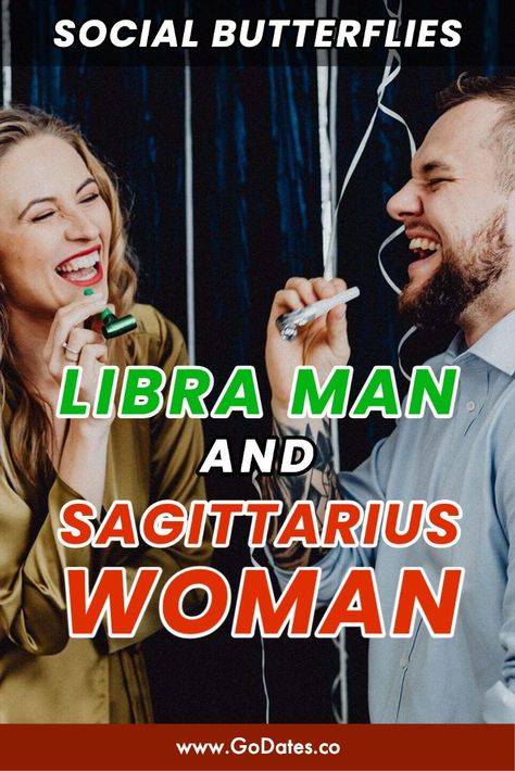 Libra and Sagittarius are the life of the party in the Zodiac. There's never a dull moment in the life of the Libra man Sagittarius woman couple, as they are both dynamic and driven. They have exuberating personalities and attract lots of people around them. Thus, this external attention may cause some friction between the two. So, how well do Libra and Sagittarius match in matters of love? #zodiac #astrology Libra And Sagittarius Relationship, Sagittarius Woman, Zodiac Couples, Sagittarius Relationship, Rekindle Romance, Relationship Astrology, Libra And Sagittarius, Sagittarius Women, Never A Dull Moment