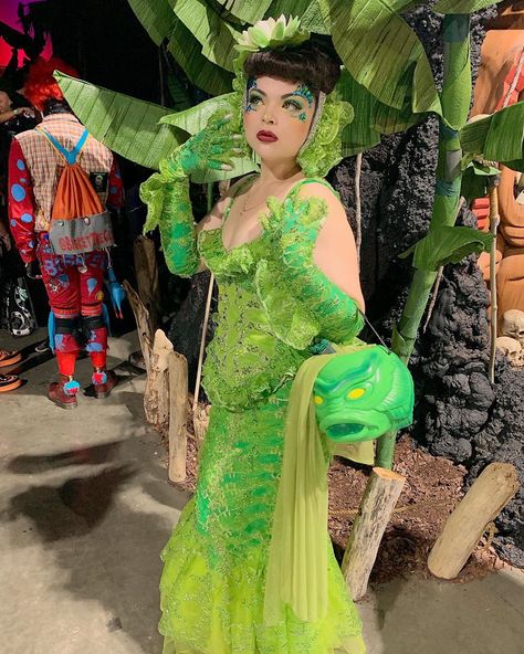 Mid summer was a scream! 💚🌿 This is my surprise glamour cosplay of the creature from the black lagoon! I decided last minute that I wanted… The Creature From The Black Lagoon, Creature Black Lagoon, Creature Of The Black Lagoon, Glamour Gown, Hollywood Monsters, Mermaid Parade, Today I Feel, Pop Culture Fashion, Creature From The Black Lagoon