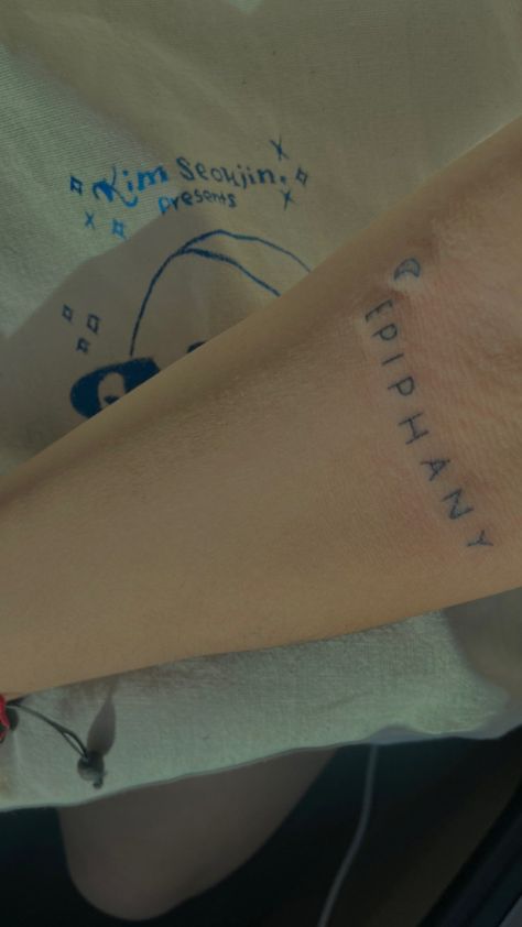 Epiphany Tattoo, Tattoos Ideas, Epiphany, Tattoo Idea, Infinity Tattoo, Tattoo Quotes, Tattoo Ideas, Bts, Tattoos