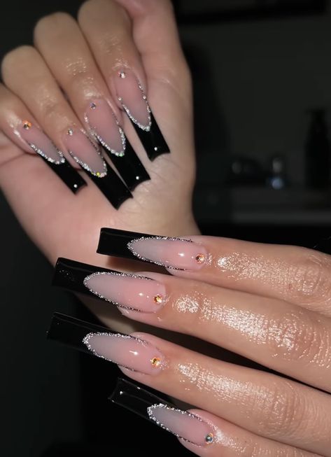 Black Prom Nails, Quinceanera Nails, Hoco Nails, 2022 Nails, Baddie Nails, Homecoming Nails Acrylic, Simple Acrylic Nails, Dope Nail Designs, Long Acrylic