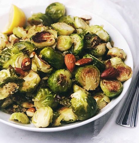 Roasted Italian Style Brussels Sprouts • Keeping It Simple Blog Garlic Roasted Brussel Sprouts, Italian Birthday Party, Brussels Sprouts Roasted, Easy Dinner Ideas For Two, Italian Birthday, Dinner Ideas For Two, Plain Bread, Italian Roast, Italian Stallion