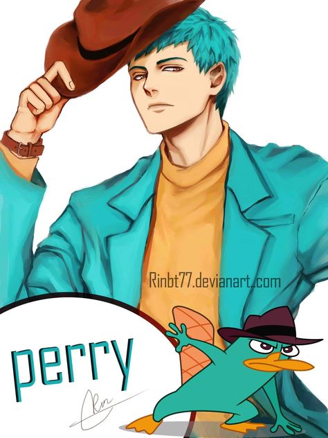 Quiero un ornitorrinco Perry The Platypus Human, Humanized Characters, Disney Characters As Humans, Humanized Disney, Phineas E Ferb, Cartoon Characters As Humans, Human Version, Phineas Y Ferb, Perry The Platypus